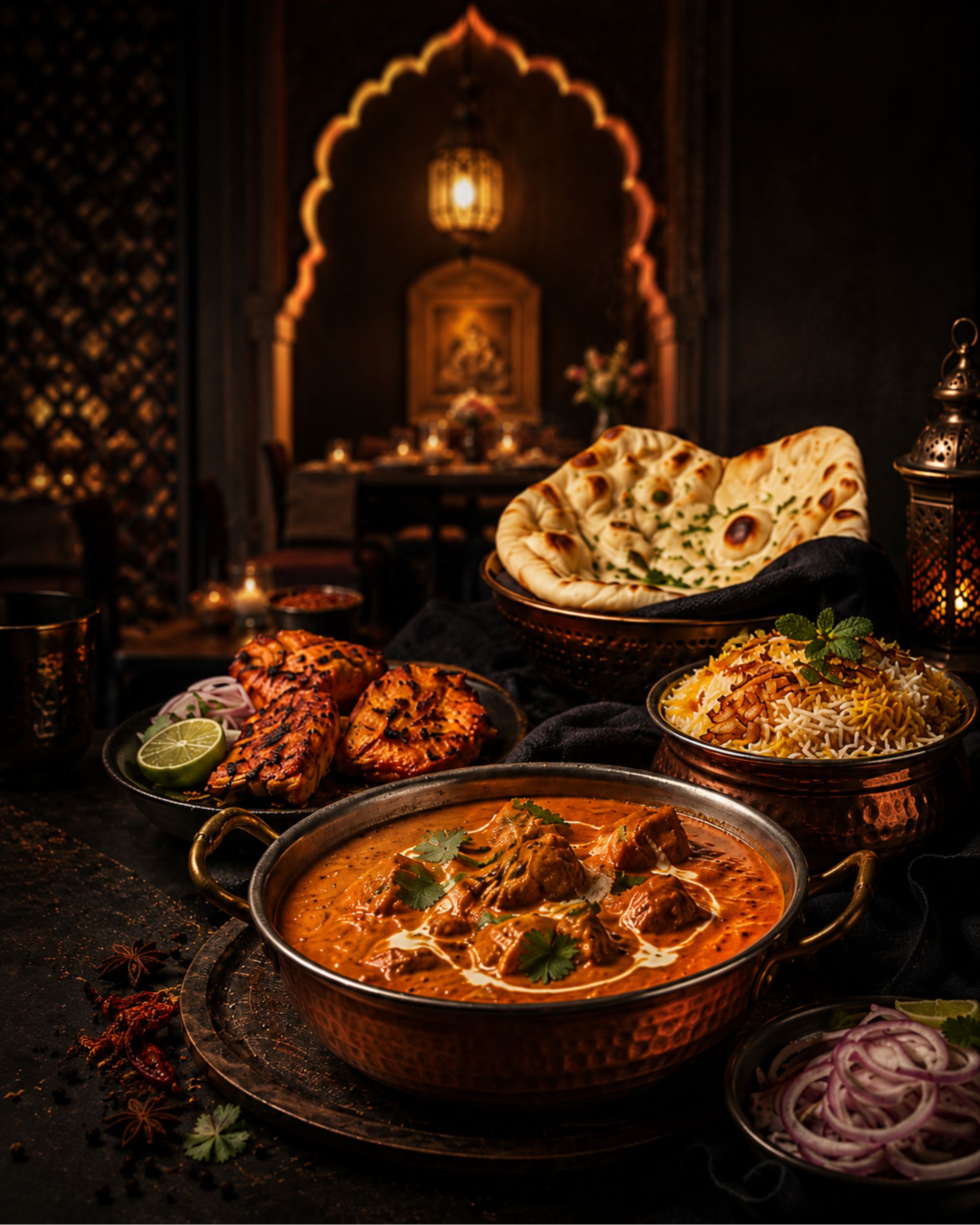 Indian restaurant food